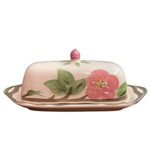 FRANCISCAN POTTERY DESERT ROSE 1/4 Lb COVERED BUTTER FINIAL TOP  USA